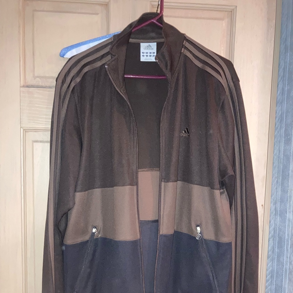 adidas XL Brown Track Jacket. Like new